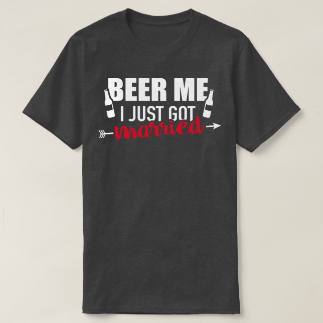Camiseta Cerveza, me acabo de casar (Diseño del anverso)