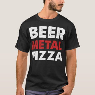 Camiseta Cerveza Metal Pizza amigos