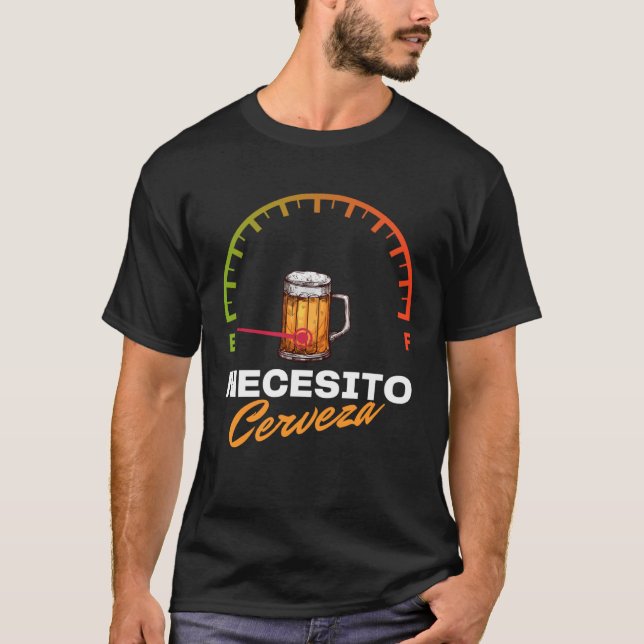 Camiseta Cerveza mexicana necesita Cerveza Guay dice cervez (Anverso)