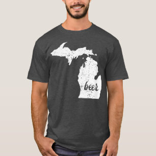 Camiseta Cerveza Michigan por Michiganders que aman la cerv