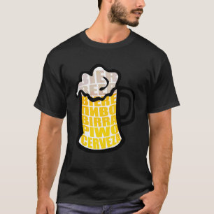 Camiseta Cerveza Mug Bebe Espuma Cerveza Cerveza Cerveza Ce
