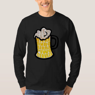 Camiseta Cerveza Mug Bebe Espuma Cerveza Cerveza Cerveza Ce