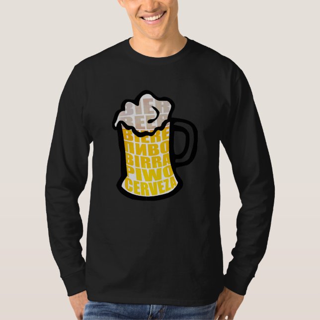 Camiseta Cerveza Mug Bebe Espuma Cerveza Cerveza Cerveza Ce (Anverso)