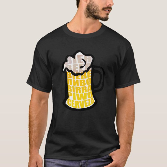 Camiseta Cerveza Mug Bebe Espuma Cerveza Cerveza Cerveza Ce (Anverso)