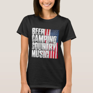 Camiseta Cerveza Música Country Patriótica Bandera American