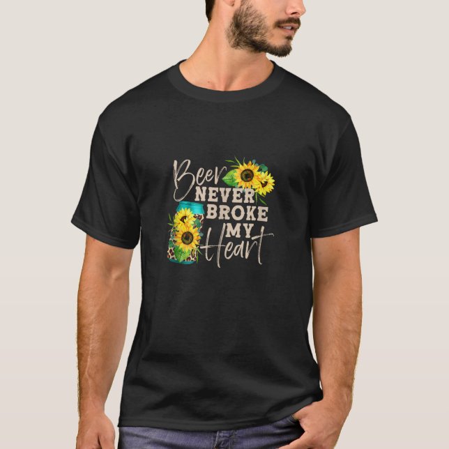 Camiseta Cerveza nunca rompió mi imagen del leopardo del gi (Anverso)