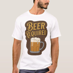 Camiseta CERVEZA OBLIGATORIA Impresión llamativa