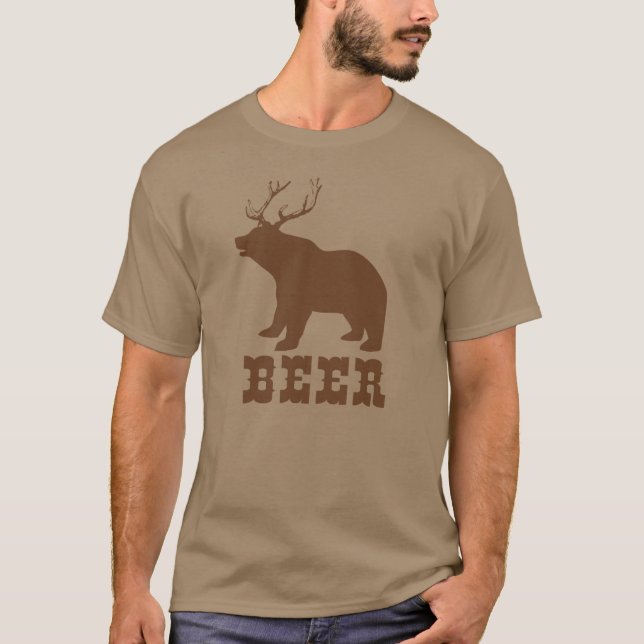 Camiseta Cerveza (Oso + Ciervo) (Anverso)
