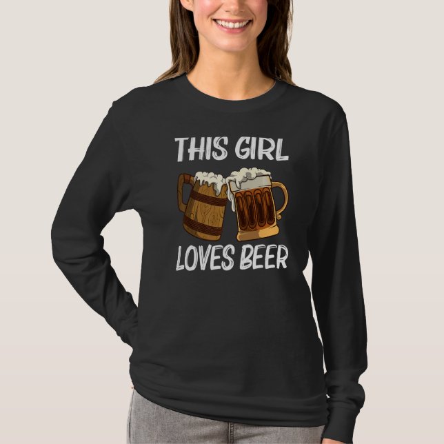 Camiseta Cerveza Para Chicas Niños Bebidas Alcohólicas (Anverso)