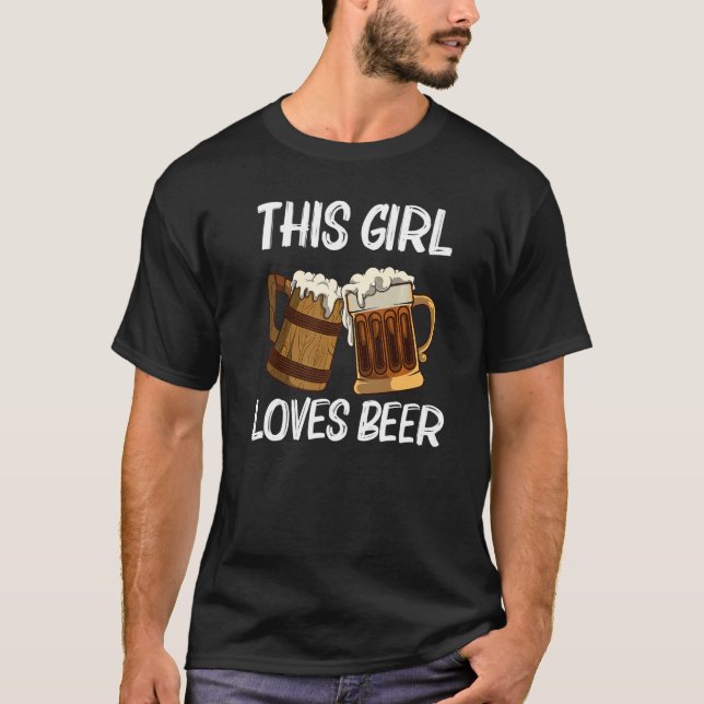 Camiseta Cerveza Para Chicas Niños Bebidas Alcohólicas (Anverso)