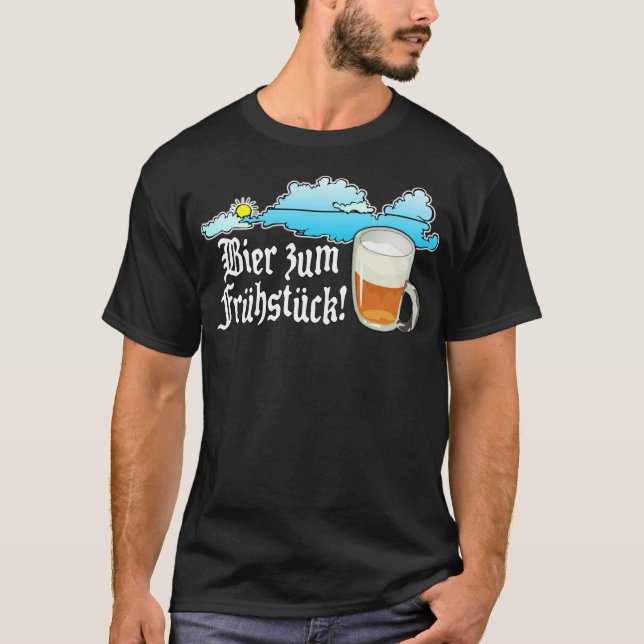 Camiseta Cerveza para el desayuno - alemán (Anverso)