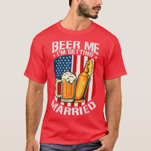 Camiseta Cerveza para mí, me estoy casando Novia Novio Desp
