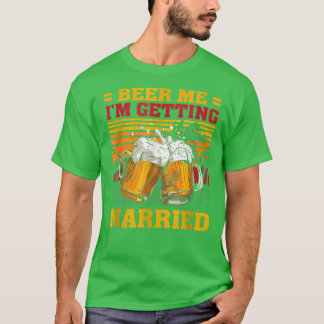 Camiseta Cerveza para mí, me estoy casando, novio y novia d