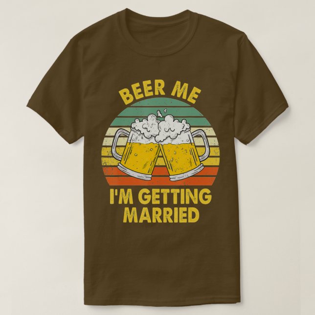 Camiseta Cerveza para mí Me voy a casar Hombres Novio diver (Diseño del anverso)