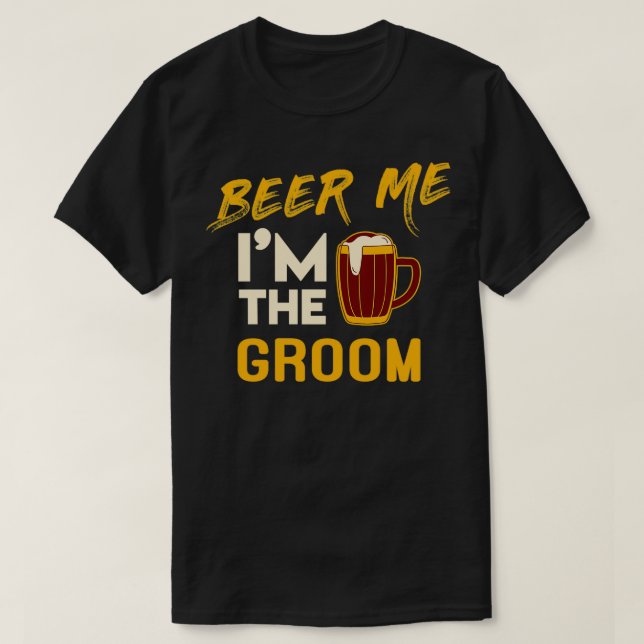 Camiseta Cerveza para mí, soy el novio 5 (Diseño del anverso)