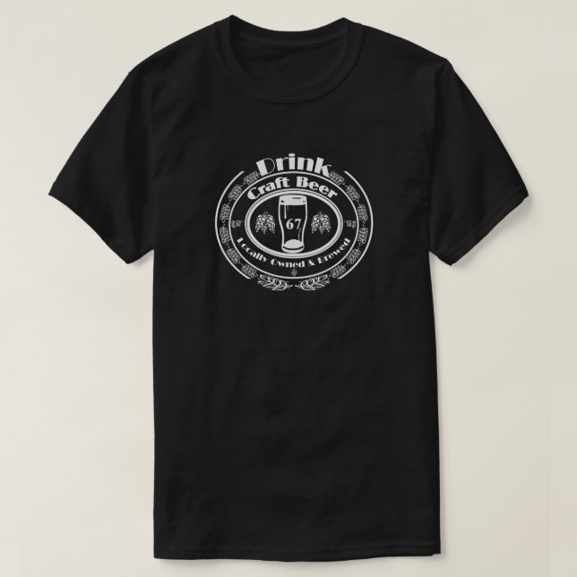 Camiseta Cerveza para naves de bebida de propiedad local (Diseño del anverso)