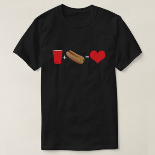 Camiseta cerveza + perritos calientes = amor