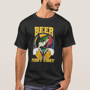 Camiseta Cerveza Pescado Pez Pescador Anzuelo Día del Padr