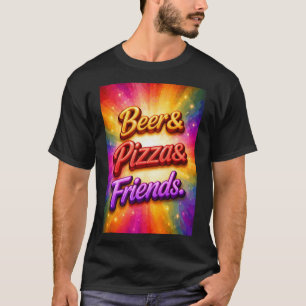 Camiseta Cerveza Pizza Amigos