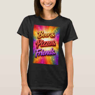 Camiseta Cerveza Pizza Amigos