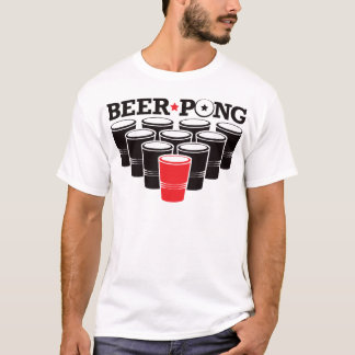 Camiseta Cerveza Pong básico - rojo