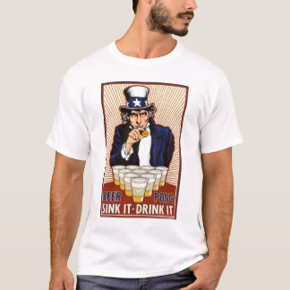 Camiseta Cerveza Pong del tío Sam