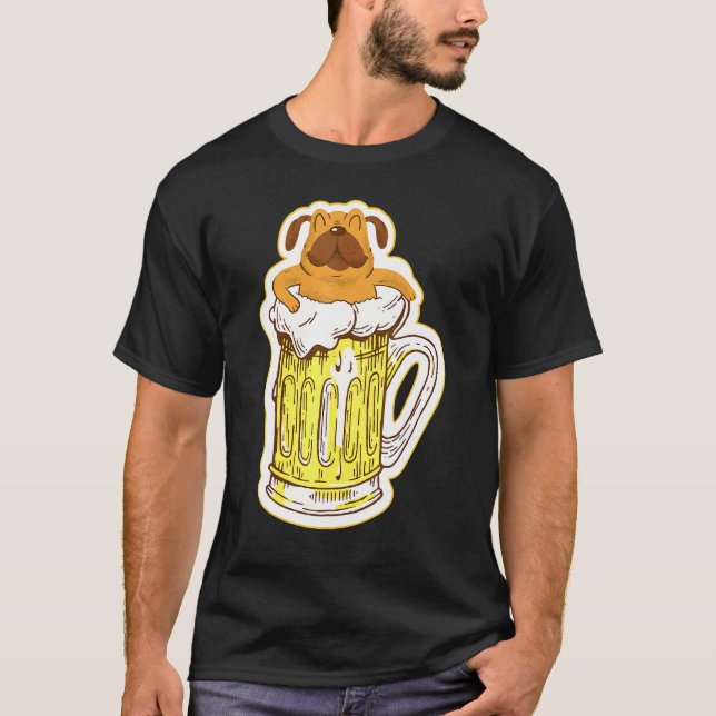 Camiseta Cerveza Pug (Anverso)