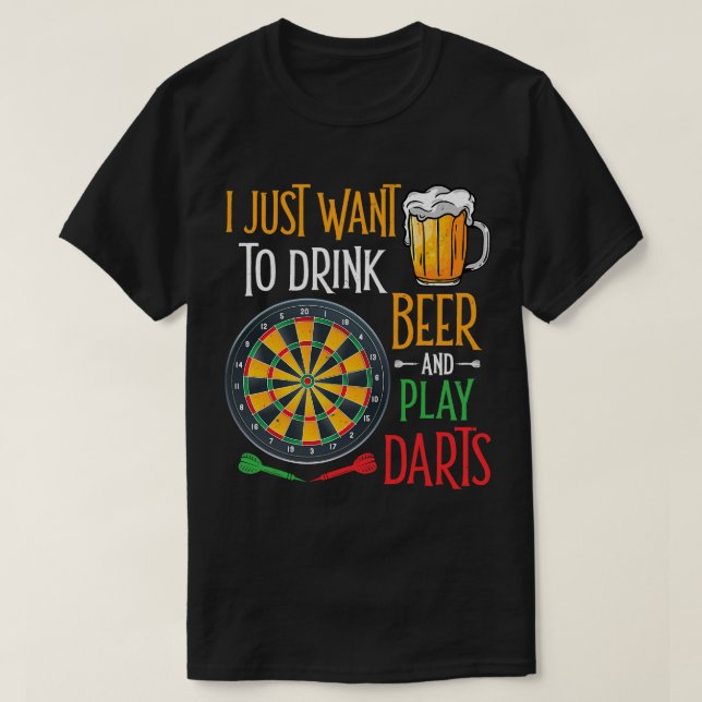 Camiseta Cerveza que solo quiero beber cerveza y jugar a da (Diseño del anverso)