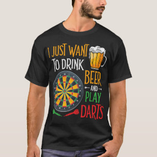 Camiseta Cerveza que solo quiero beber cerveza y jugar a da