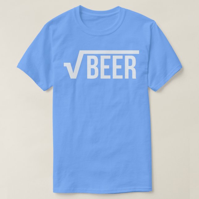 Camiseta Cerveza raíz (Raíz cuadrada de cerveza) Chiste mat (Diseño del anverso)