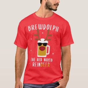 Camiseta Cerveza Reno Rudolph Brewdolph Divertida Navidad G