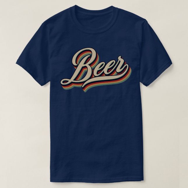 Camiseta Cerveza retro vintage (Diseño del anverso)