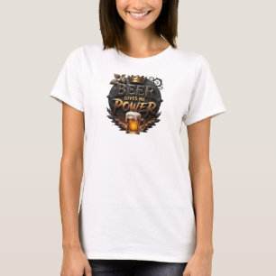 CAMISETA CERVEZA ROSA LLAMATIVA ME DA PODER