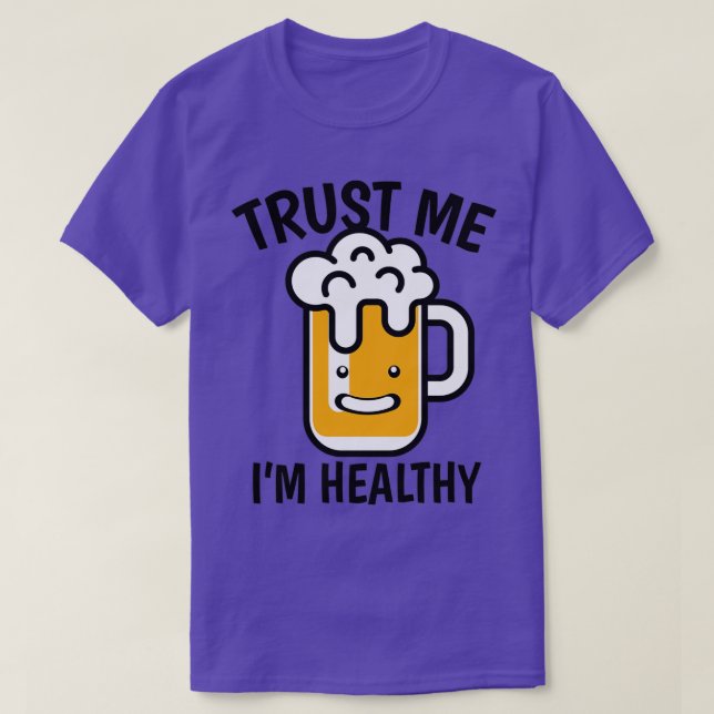 Camiseta Cerveza Saludable Lúpulo Malta Bebida Bartender Re (Diseño del anverso)