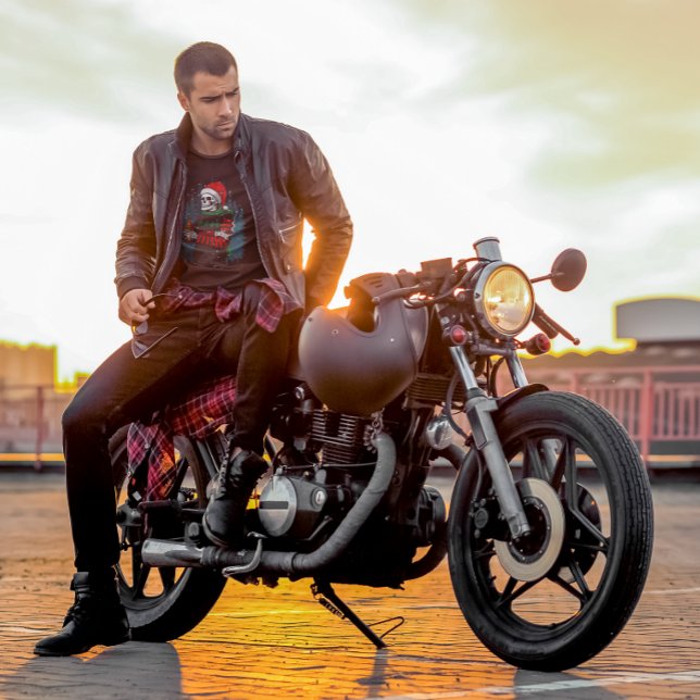 Camiseta Cerveza Santa Cráneo Navidad Tipo Relajante Divert (Subido por el creador)