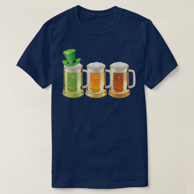 Camiseta Cerveza St Patricks Día de la cerveza Amante Beer  (Diseño del anverso)