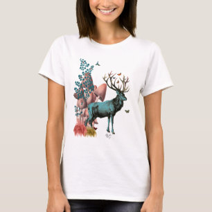 Camiseta Cerveza turquesa en bosque de champiñones
