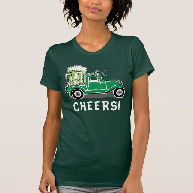 Camiseta Cerveza verde de camioneta de San Patricio (Anverso)