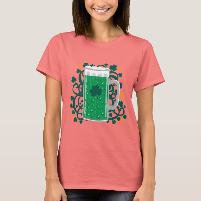Camiseta Cerveza verde del Día de San Patricio (Anverso)
