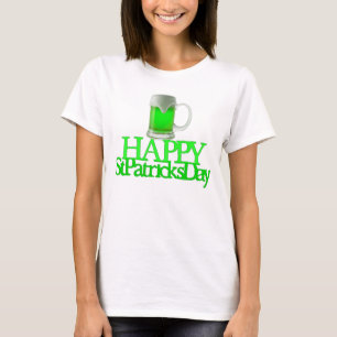 Camiseta Cerveza Verde Neon Día de San Patricio Feliz Borro