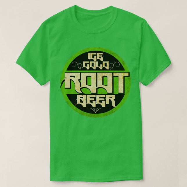 Camiseta Cerveza verde vintage (Diseño del anverso)
