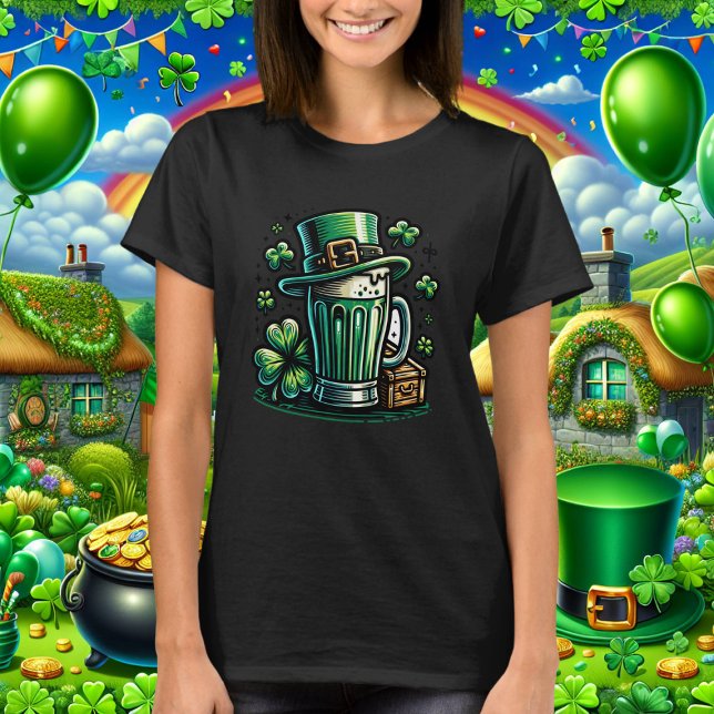 Camiseta Cerveza verde y Gorra Leprechaun (Subido por el creador)