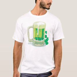 Camiseta Cerveza verde y Shamrock