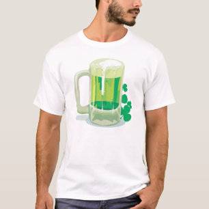 Camiseta Cerveza verde y Shamrock