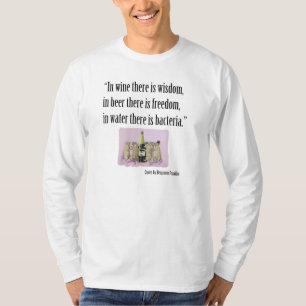 Camiseta Cerveza, vino y los cerdos - deje la diversión