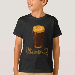 Camiseta Cerveza Vitamina Suerte Shamrock Divertido Día de 