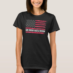 Camiseta Cerveza Whiskey dispara a Freedom Lover 2ª Enmiend