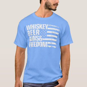 Camiseta Cerveza Whiskey dispara libertad 4 de julio Hogar 