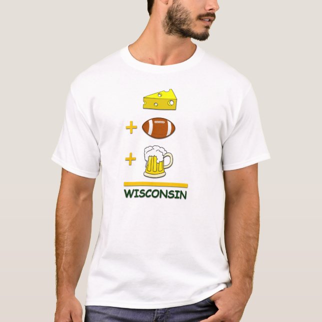 Camiseta Cerveza Wisconsin del fútbol del queso (Anverso)