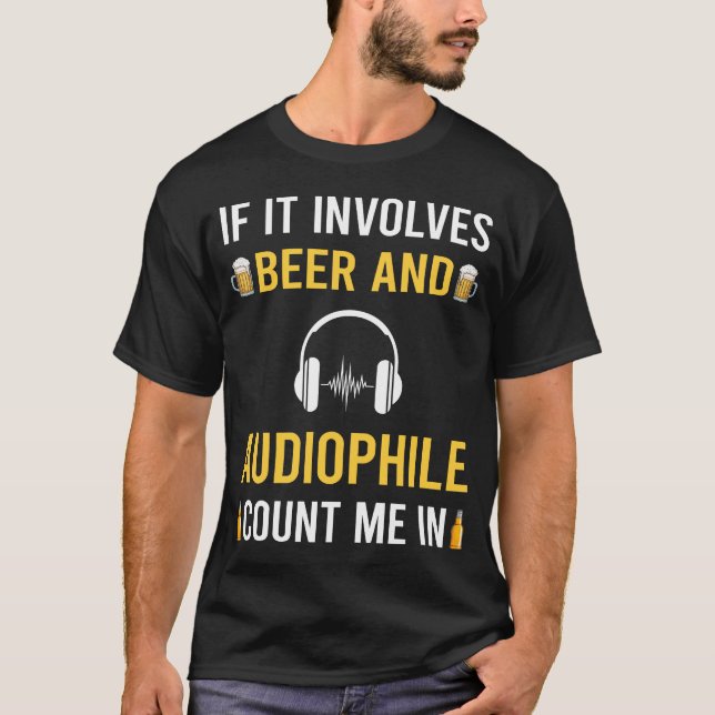 Camiseta Cerveza y Audiófilo (Anverso)